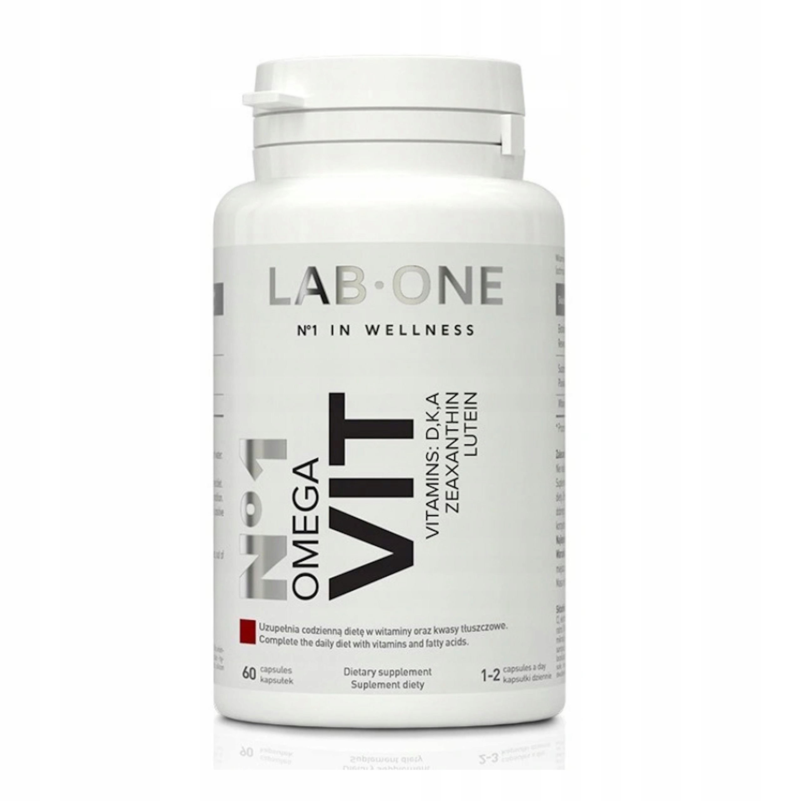 

Lab One Omega Vit D3 K2 Epa Luteina Witaminy 60k