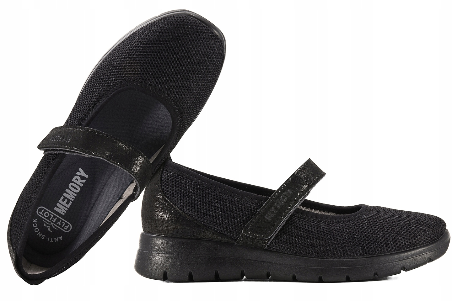 Fly Flot 27B87SX Dámské Baleríny, Textilní Polobotky, Koturn Pu