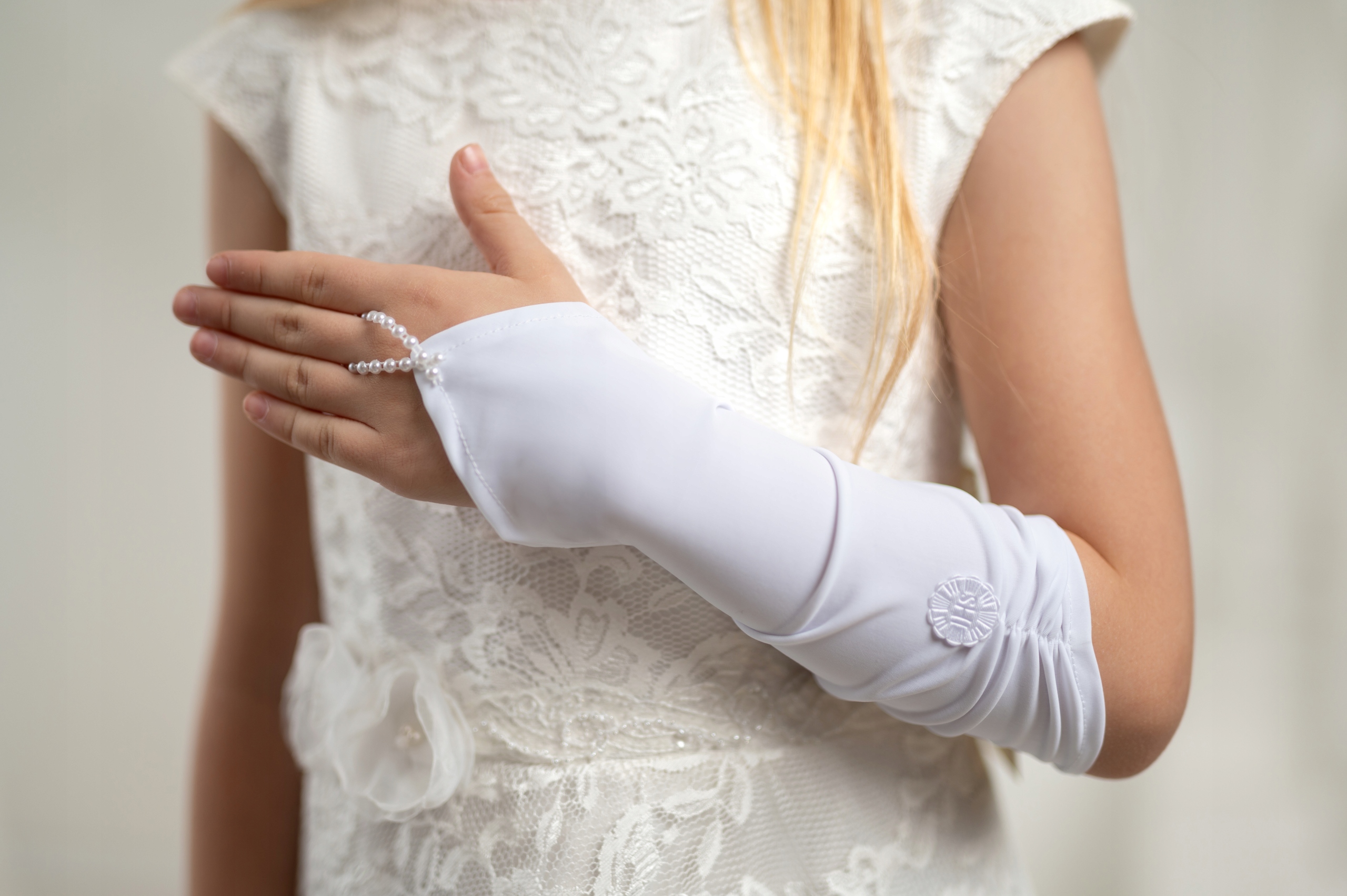 Rękawiczki komunijne na jeden palec