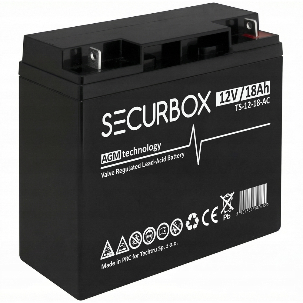Akumulator Bateria do alarmu Ups Vrla Agm Securbox 12V 18Ah