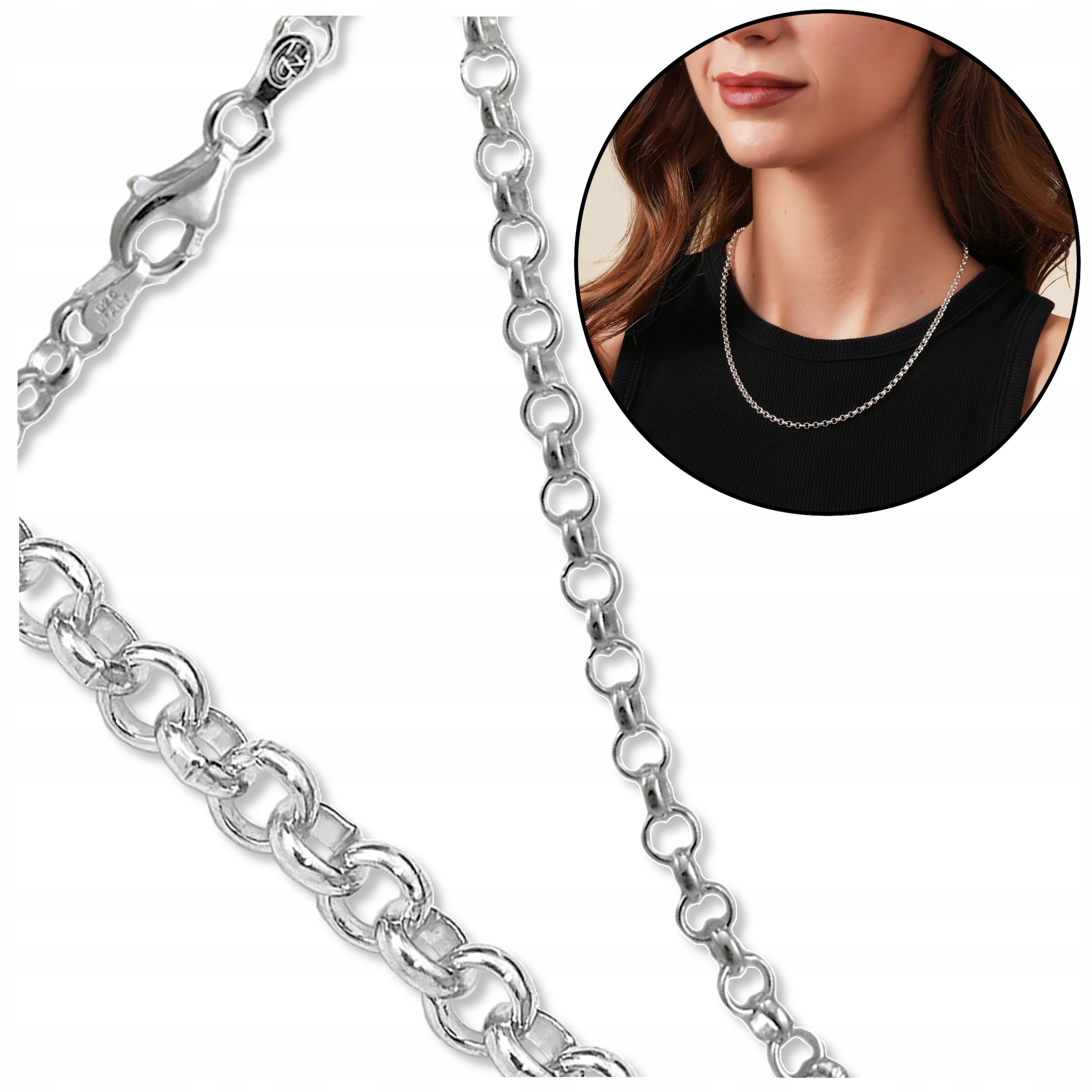 Elegantní řetízek 2,5 mm stříbrný Rolo 50 cm *stříbro 925*