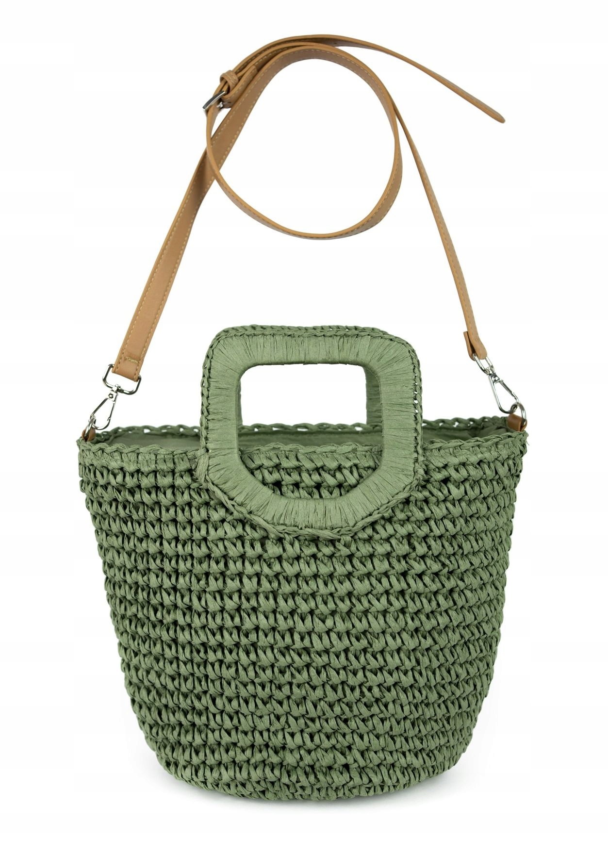 Dámská taška s košíkem Pletená ažurová městská Boho do ruky na letní rameno