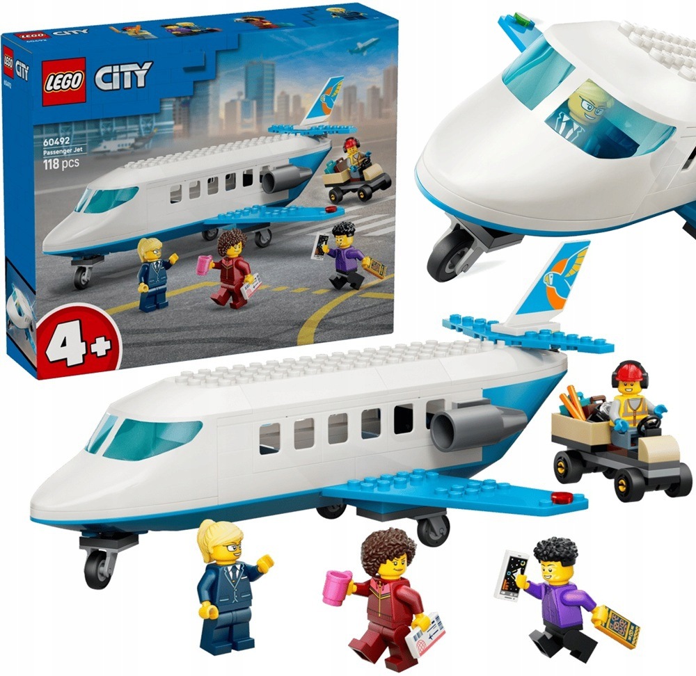 118 dílků stavebnice Lego City Osobní letadlo 60492