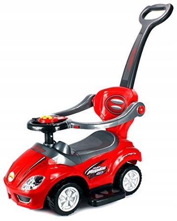 Babymix Car Deluxe Jeździk Jeździdełko Chodzik Pchczacz 3W1 +panel Muz