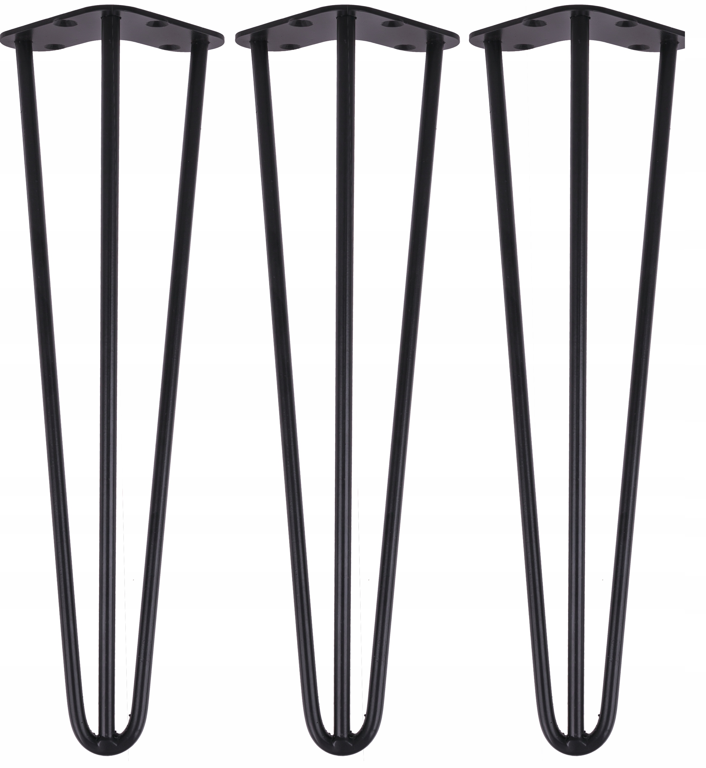 NOGI METALOWE HAIRPIN LEGS 41cm czarne 3sztuki