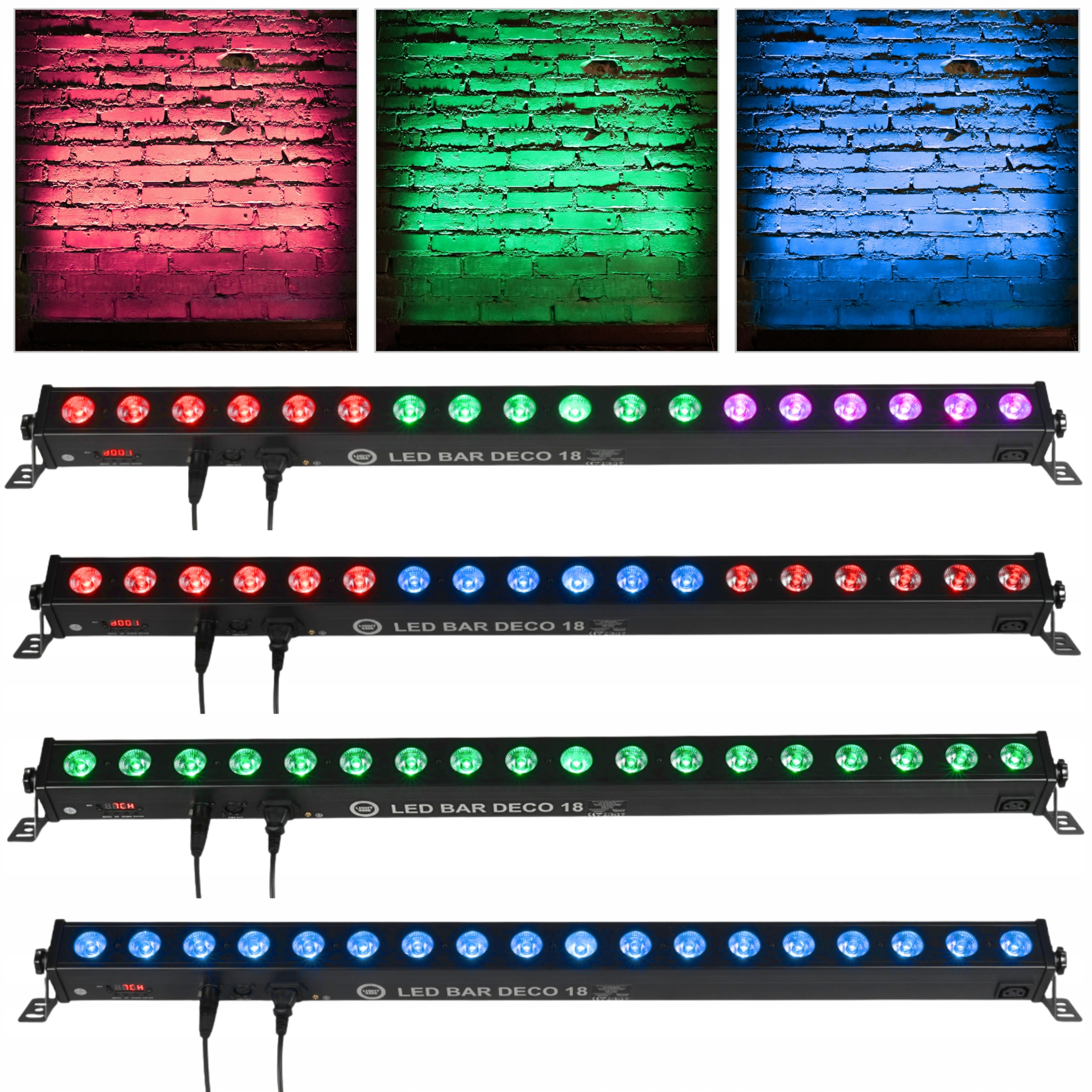 Led Osvětlovací Lišta Dekorativní LIGHT4ME Led Bar Deco 18x3W Rgb