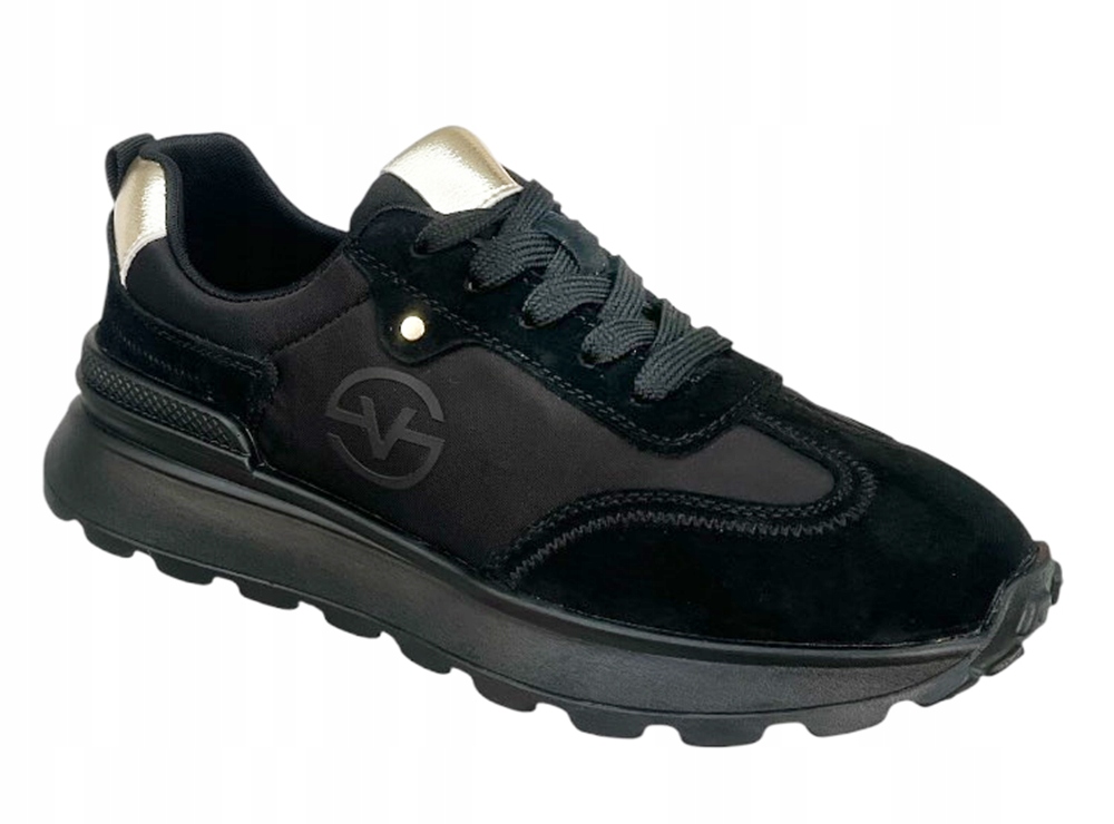 Dámské tenisky Vinceza 41491, Vel. 38, kůže, černá, semiš
