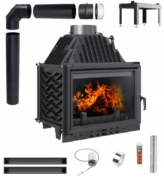 Komínová Vložka Litinová Zuzia Eco 12 kW Sada Trubky Lufty