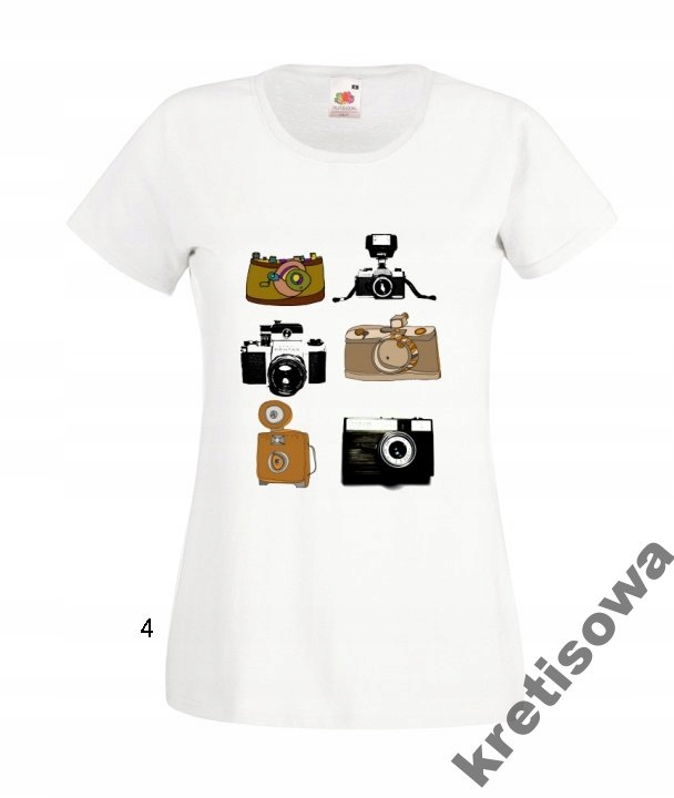 

Kolorowe Koszulki Fotograf Wzory Smiena Aparat