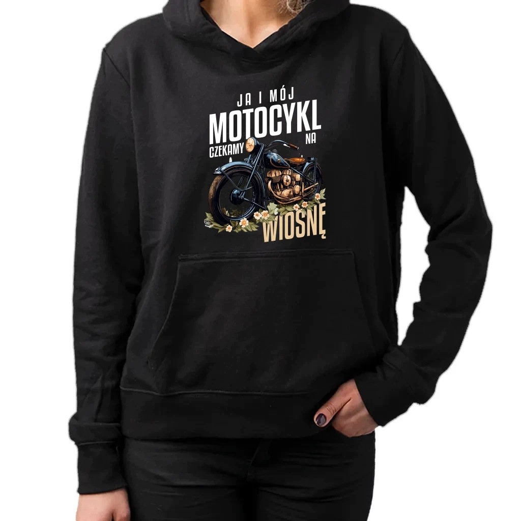 Já a můj motocykl čekáme na jaro mikina a dárek pro motorkářku XXL