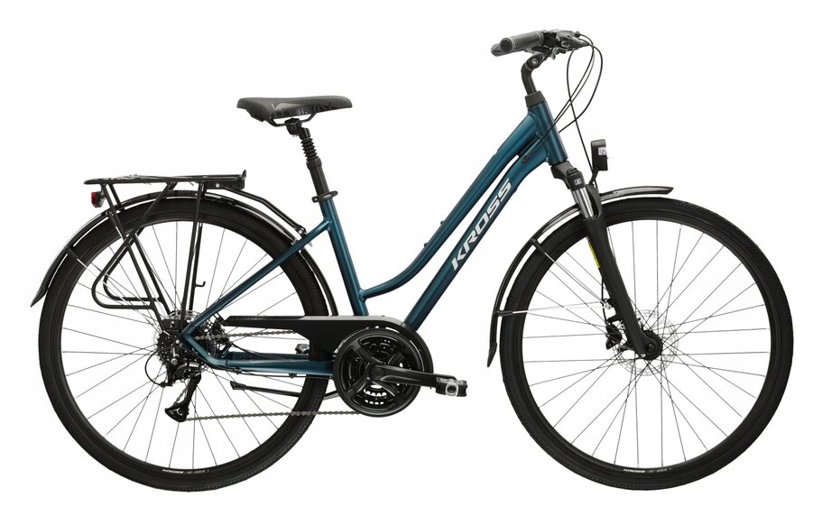 Rower trekkingowy damski Kross Trans 4.0 rama 19" koło 28 " turkusowy