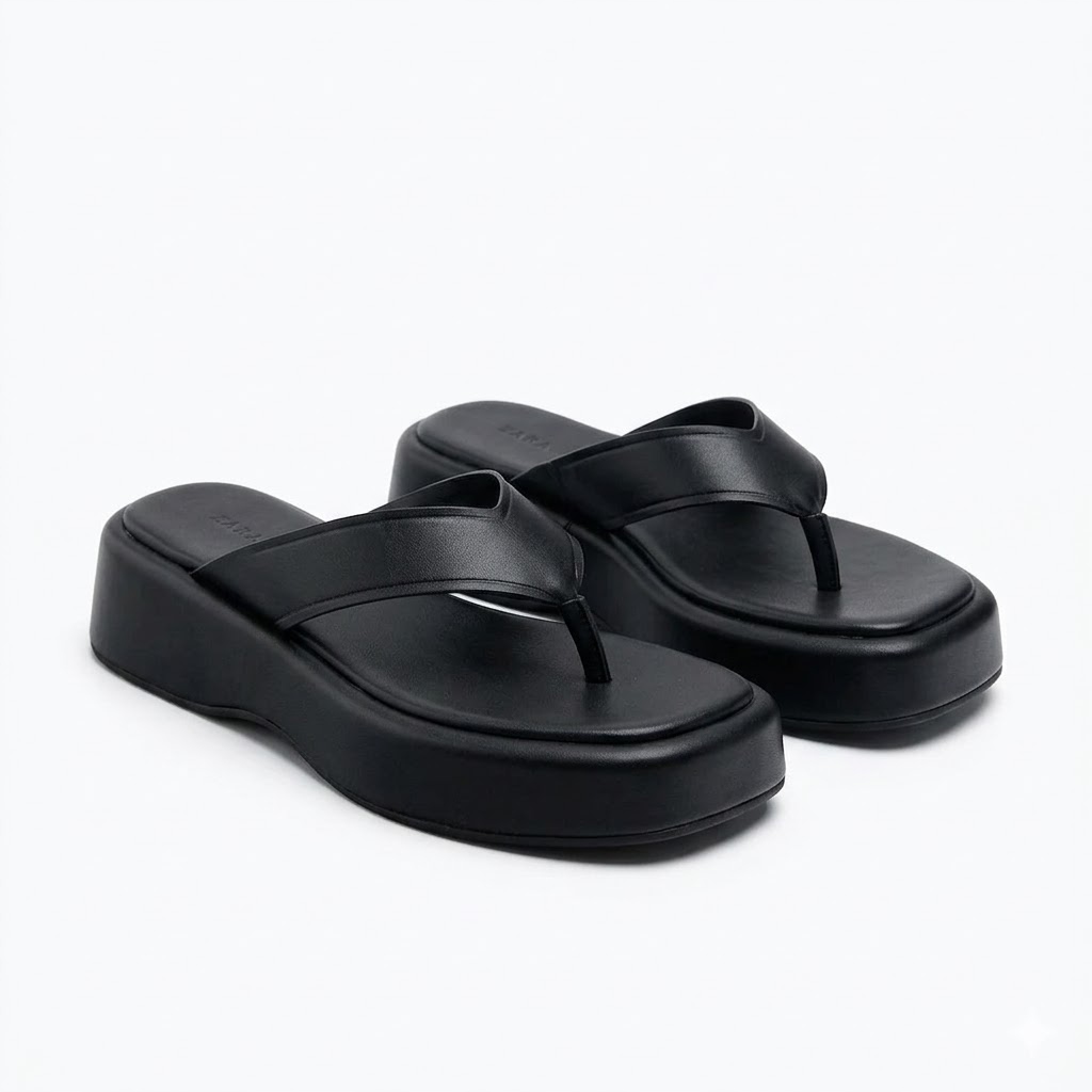 Zara Na Platformě Z Přírodní Kůže 39 3EA