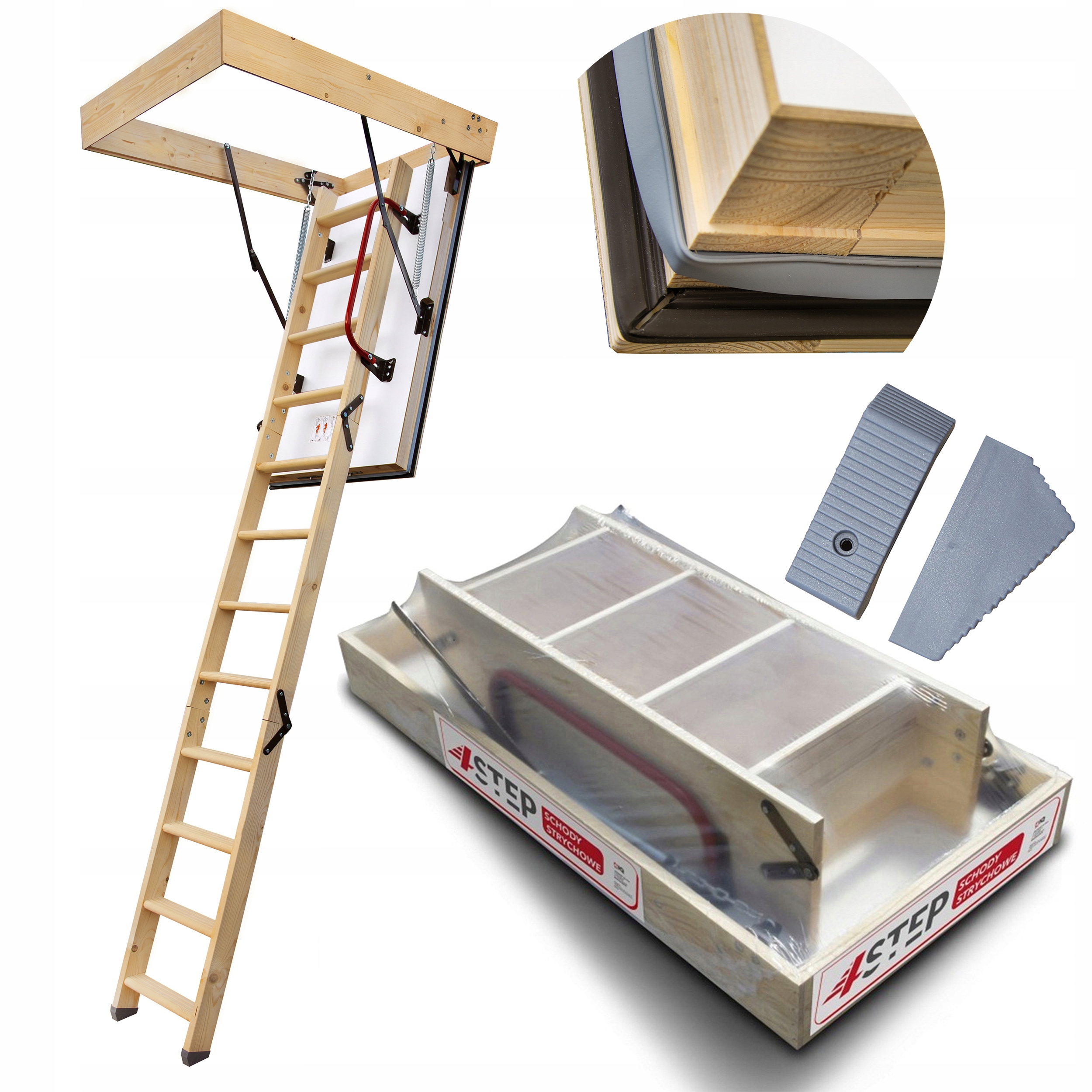 Půdní schody Nordic 87 mm 120x90 0,44W/m2K Dodatečné těsnění