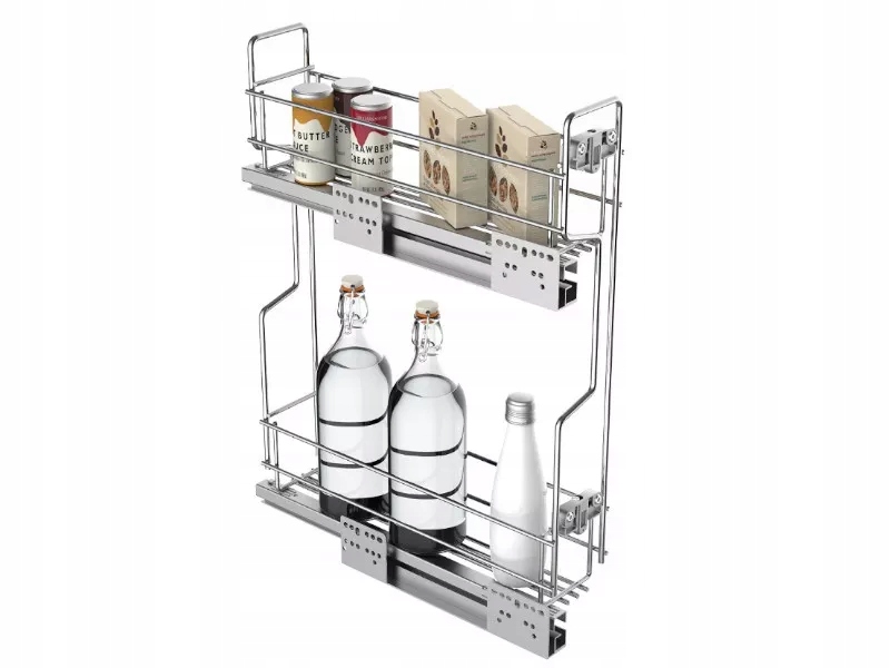 Kosz cargo chrom do szafki 20 cm 200 2p boczne prawy Hafele cichy domyk S35