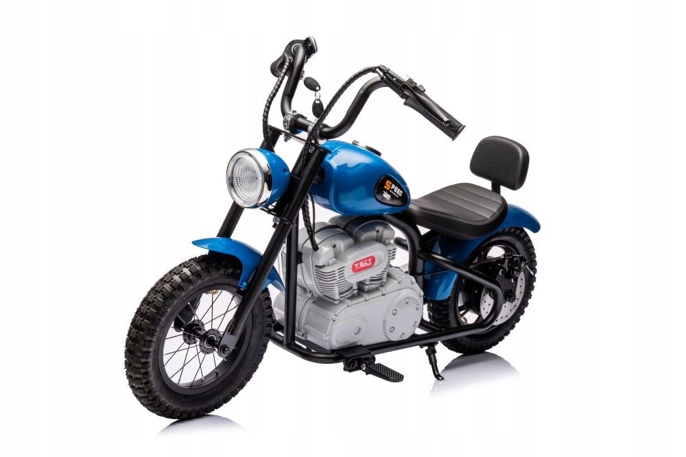 Motor Na Akumulator Dla Dziecka Chopper A9902 350W Koła Pompowane Skóra Led