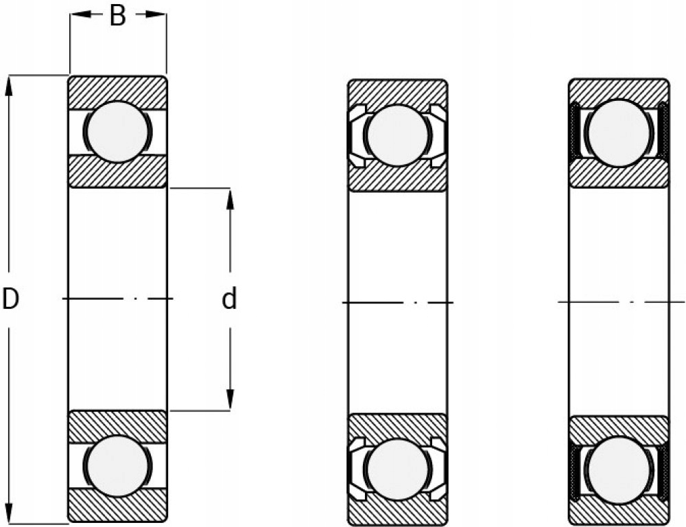 Łożysko kulkowe 6001 RS 28x12x8mm Marka MTM