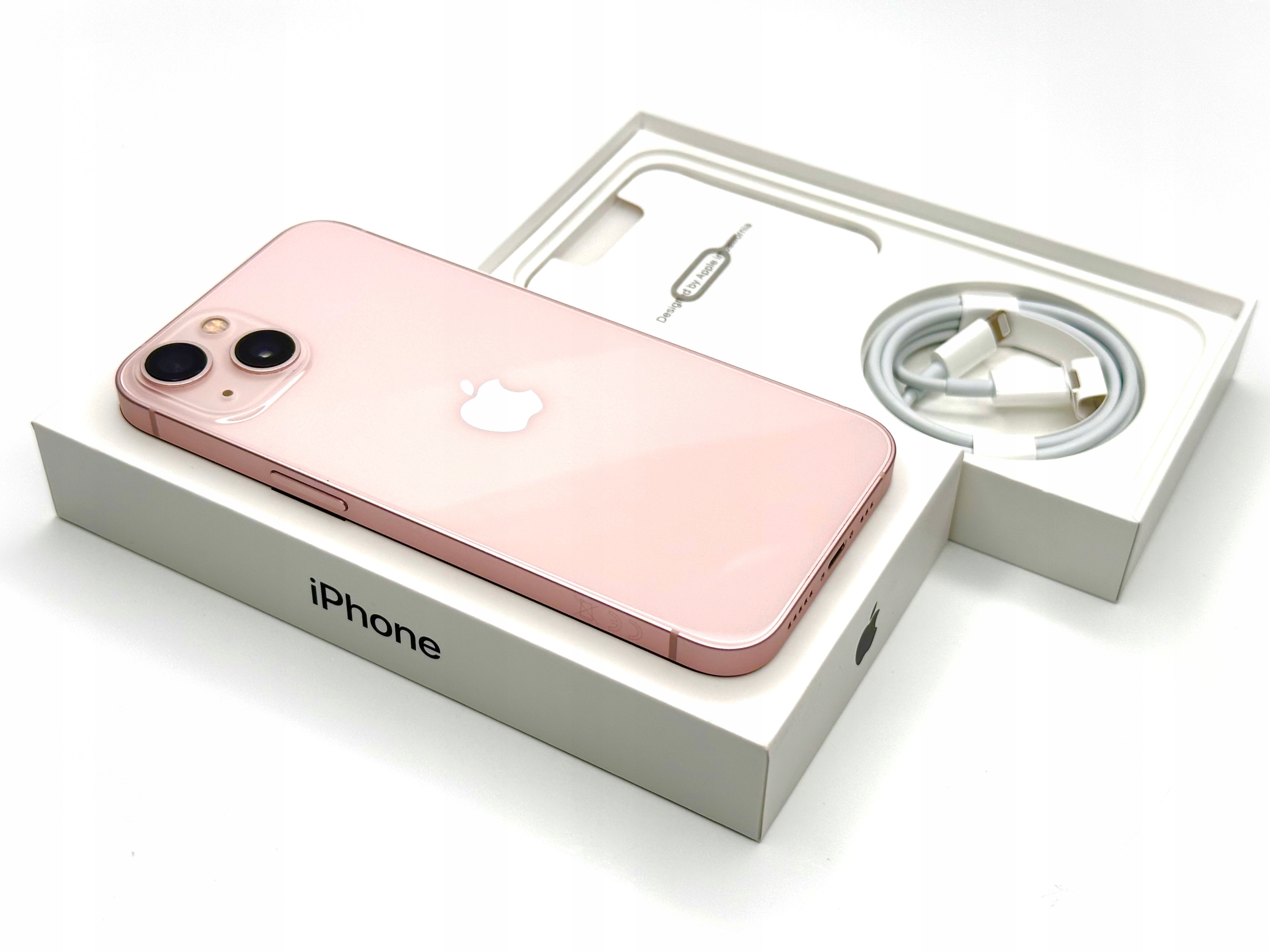 FABRYCZNY KOMPLET IPHONE 13 MINI 128GB RÓŻOWY BATERIA 100