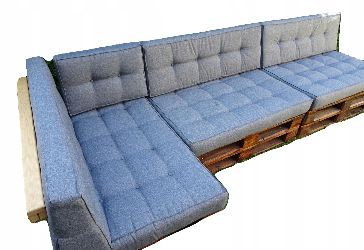 Poduszki na trzy Palety kpl 8 szt Silver 22 Szary