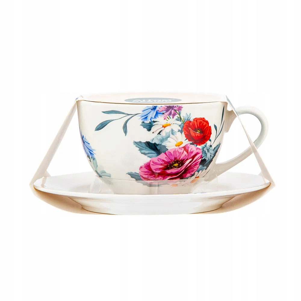 Filiżanka ze spodkiem porcelanowa Altom Design Kwiaty Polskie 250 ml Linia Kwiaty Polskie