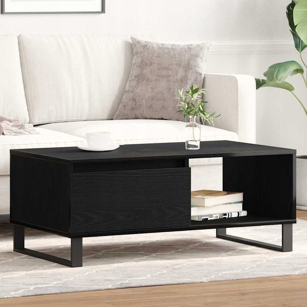 Konferenční stolek Černý dub 90x50x36,5 cm Materiál na bázi dřeva