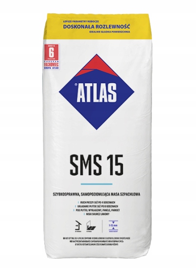 Rychloupínací samonivelační tmel 25 kg Atlas SMS15