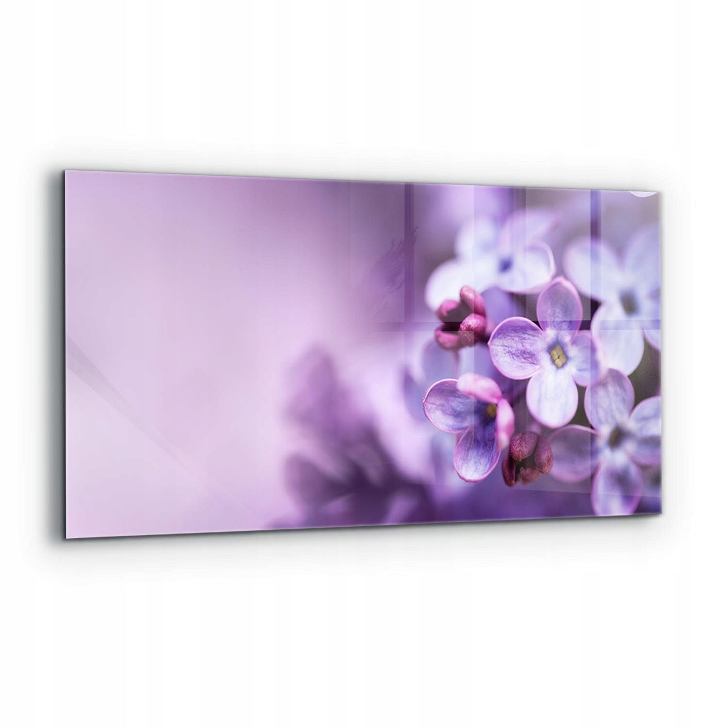 Sklenený panel na stenu Fialové kvety 120x60 cm