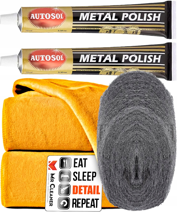 ZESTAW PASTA DO POLEROWANIA METALU 2X AUTOSOL METAL POLISH + WEŁNA Rodzaj polerowanie lakieru