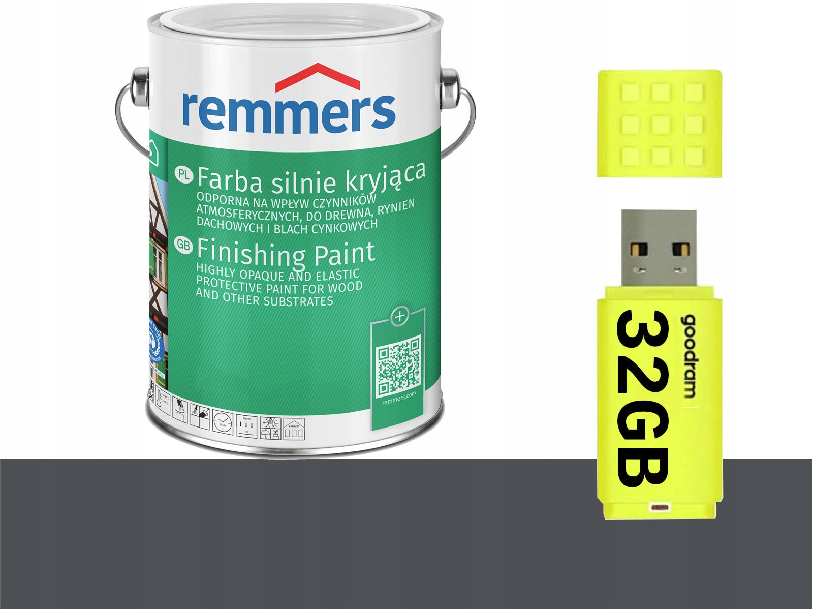 

Remmers kryjąca farba drewna Antracytowy 2,5L