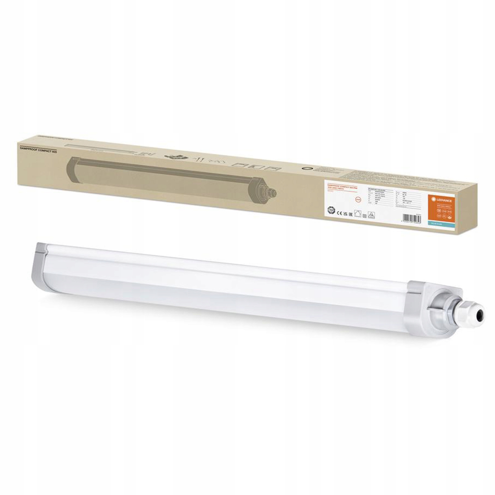 Lampa Hermetická Led lampa prachotěsná 16W 1920lm 4000K IP66 IK08