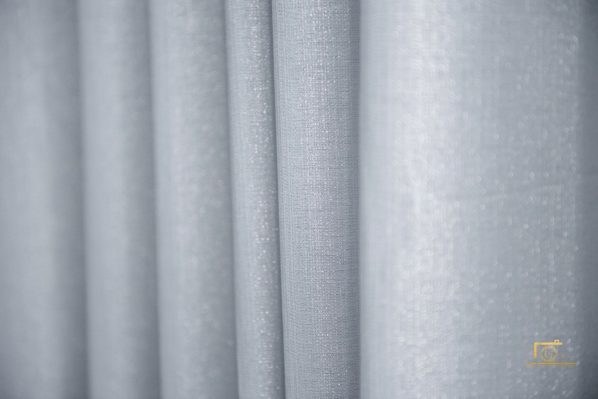 

Szron Błyszczący Zasłona Len Batyst Srebrny Szary