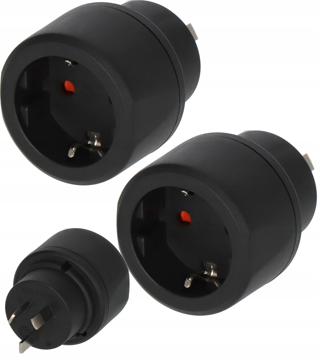 Adapter Przejściówka Wtyczka Podróżna Polska Fidżi Nowa Zelandia Uziemienie