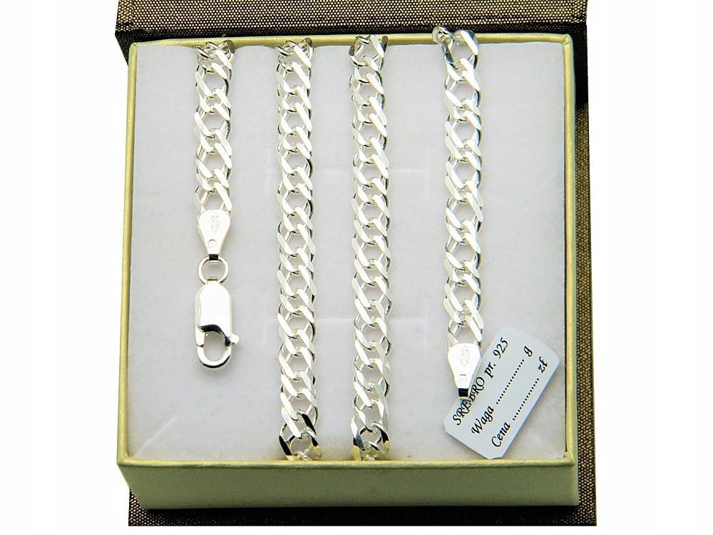 

Srebrny Łańcuszek Rombo 6 mm, 50 cm Hutr - Detal