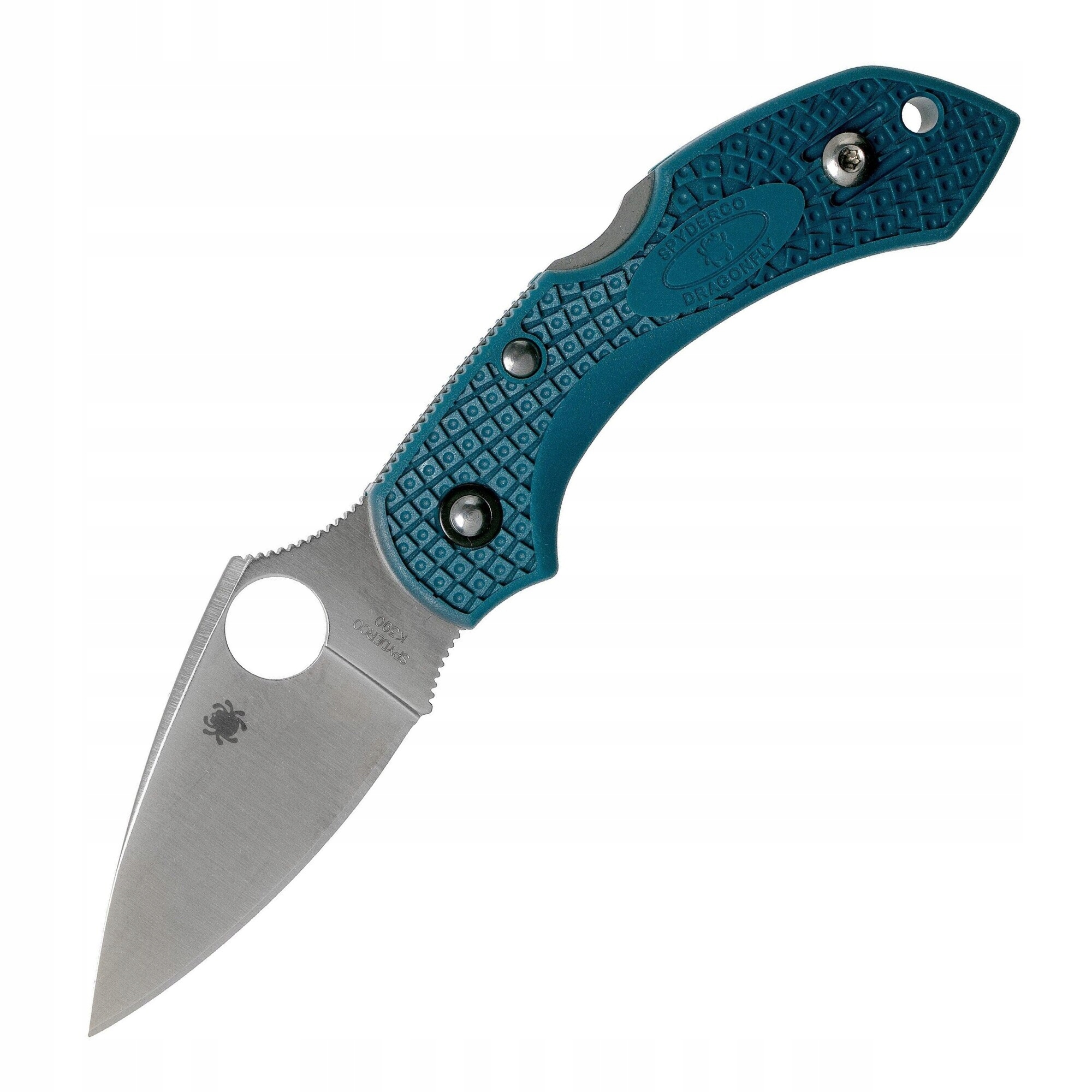 Spyderco C28FP2K390 Dragonfly 2 K390 nóż kieszonkowy 5,8 cm, Satin, niebieski, Frn