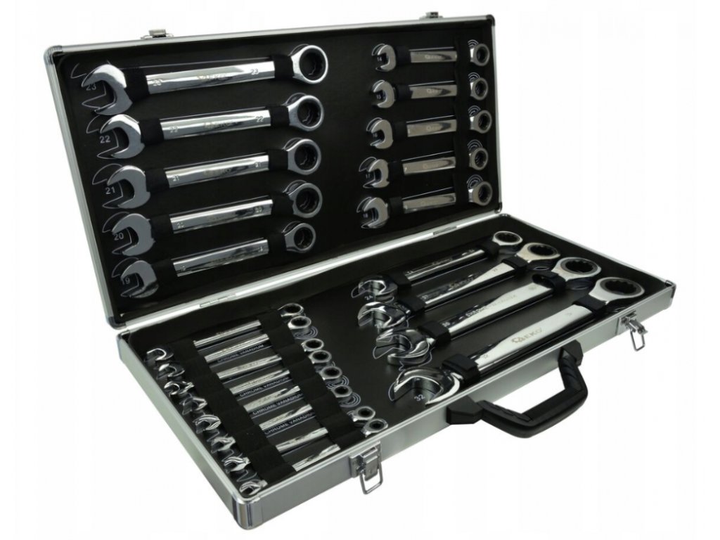 Kľúče račňové očkoploché 6 32 mm, súprava 22 ks G10341