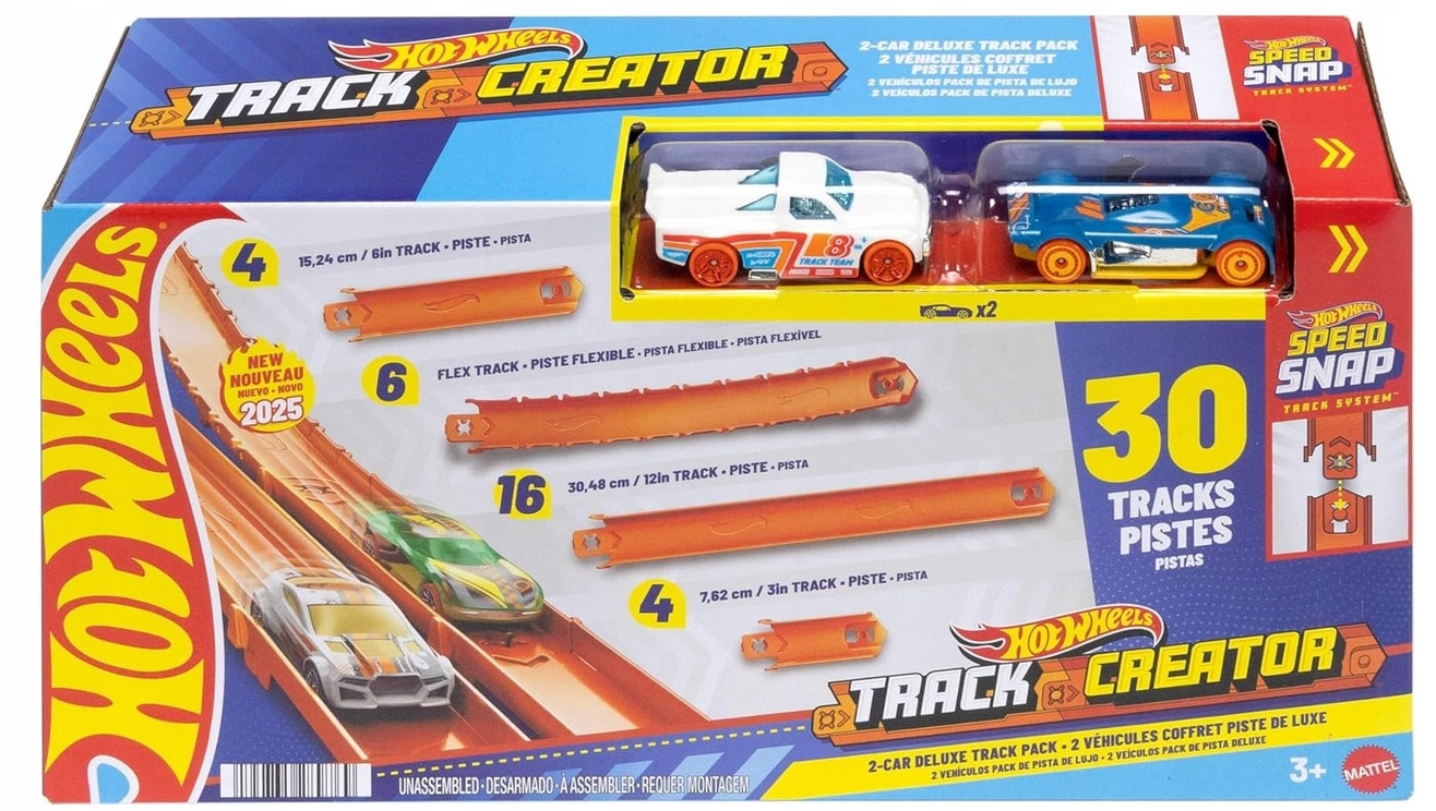 Hot Wheels dadatkowe tory Zestaw do rozbudowy Deluxe JDW42 2 autka