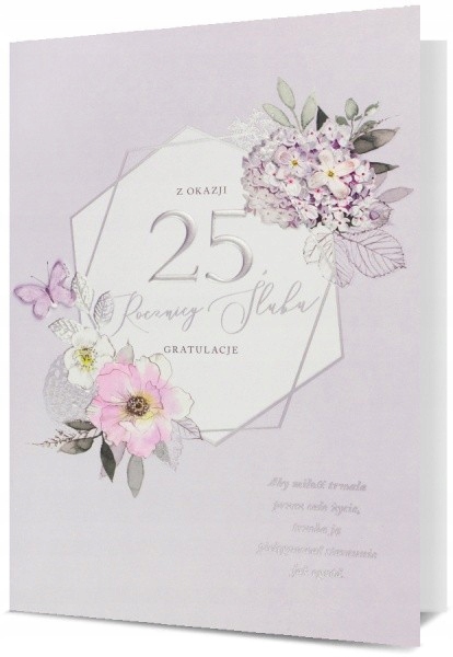 

na 25 rocznicę ślubu Kartka Premium H2845