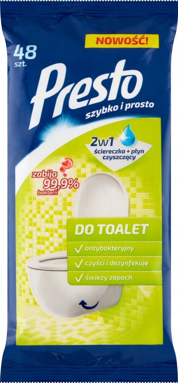 

Presto Ściereczki Nawilżane Do Toalet 48 Sztuk