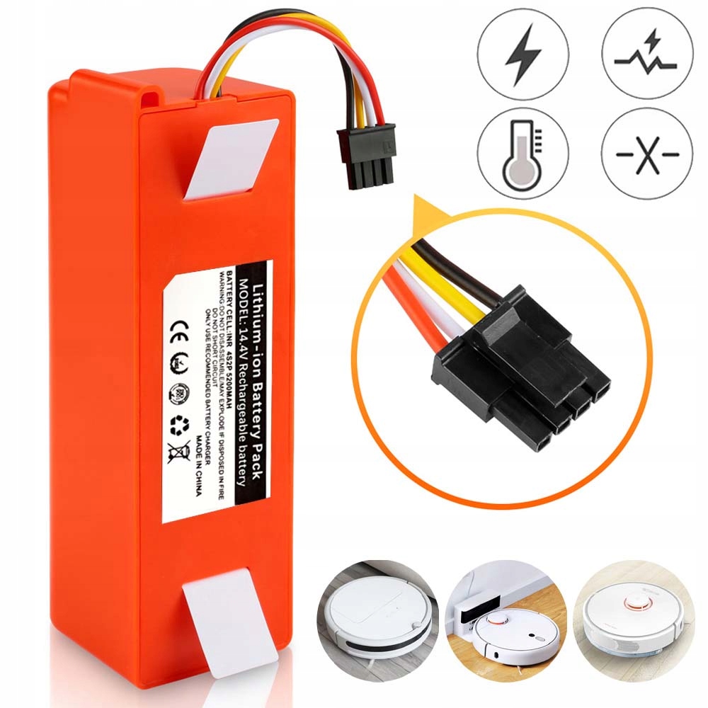 Li-ion Akumulátor 14,4 V 5200 Mah Pro Xiaomi Roborock S50 S51 S55 Vysavač