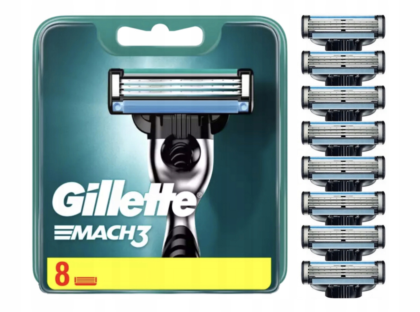 Originální Vložky Čepele Do Strojku Gillette Mach3 8 kusů