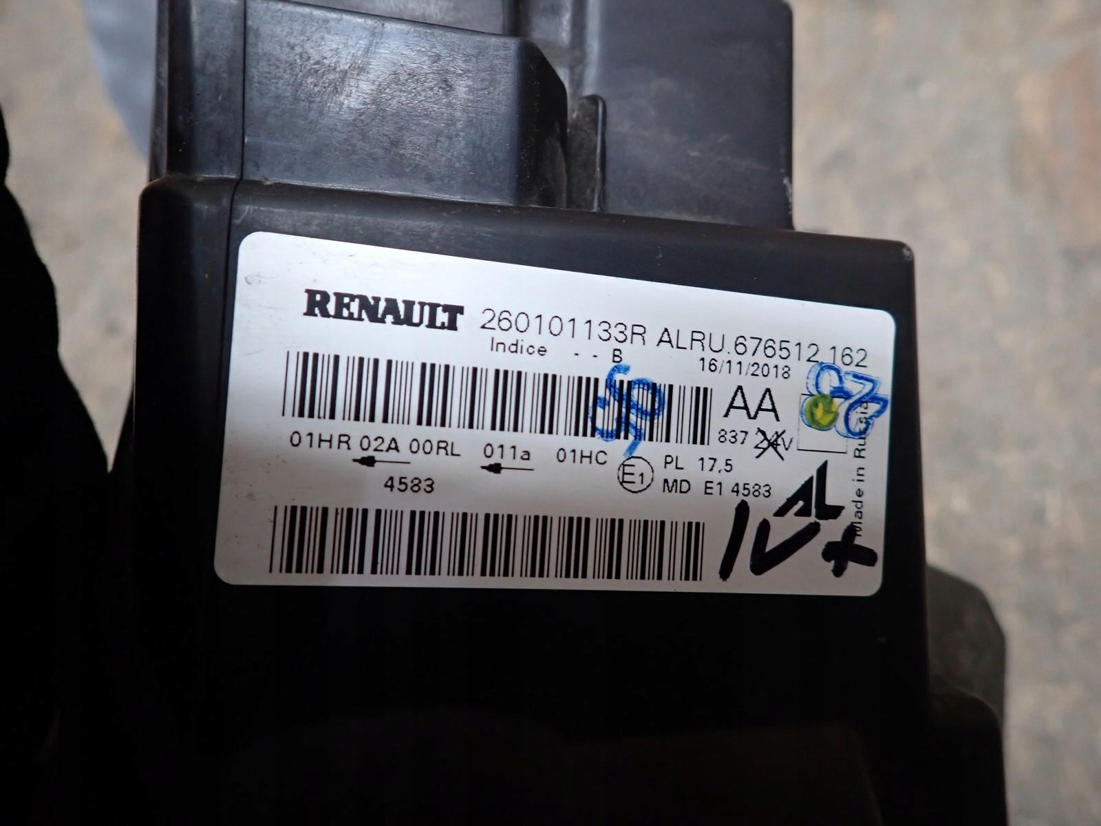 light right REFLEKTOR right LED DACIA DUSTER 2 II HM 2017-2021R 260101133R