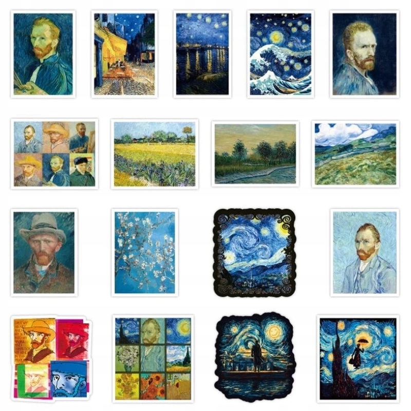 

Van Gogh MIX Zestaw Naklejek Wodoodpornych 50 szt