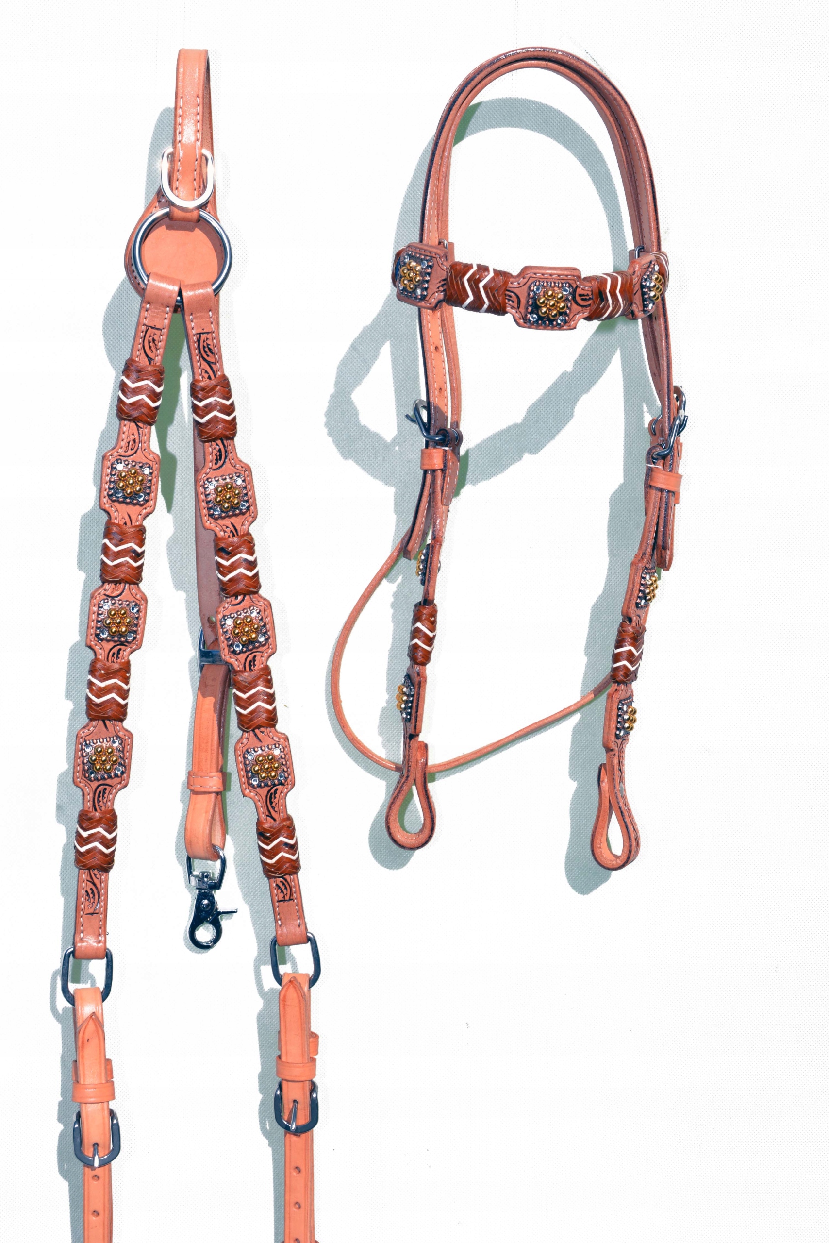 Ogłowie Western Z Usa+ Napierśnik Roz. Full /cob