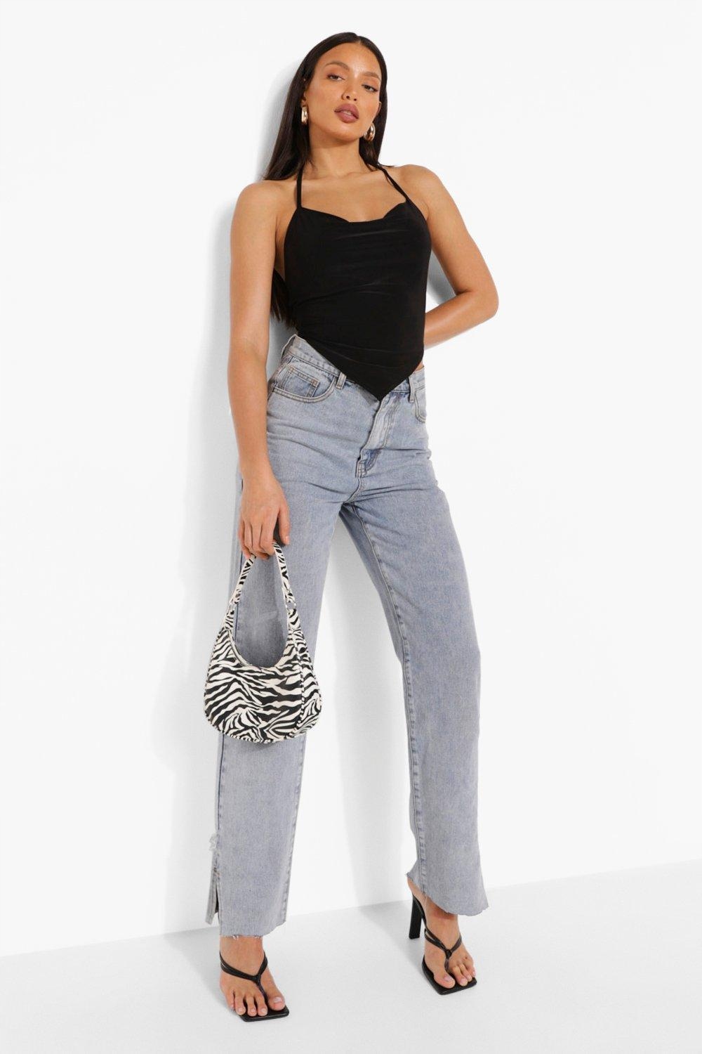 ODKRYTE PLECY G55 NE7__L BOOHOO TOP ASYMETRIA