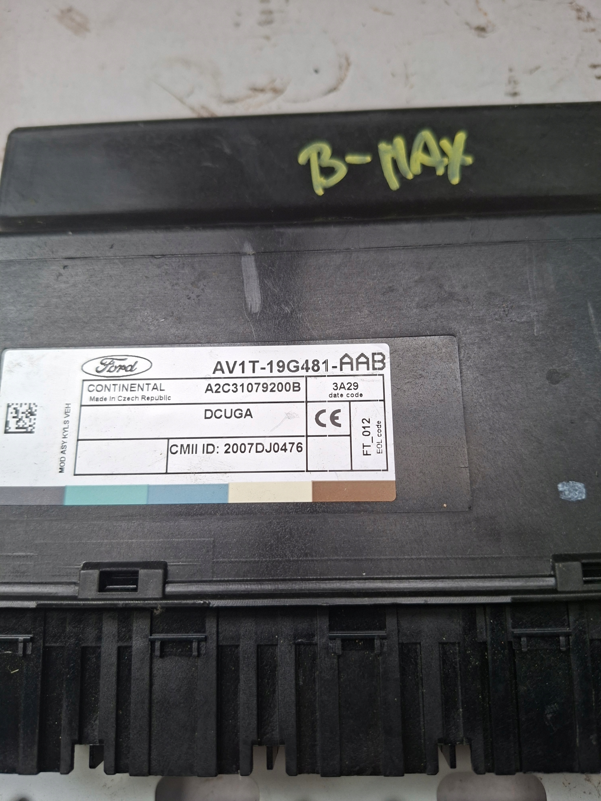 module control unit KOMFORTU FORD B-MAX BMAX AV1T-19G481-AAB