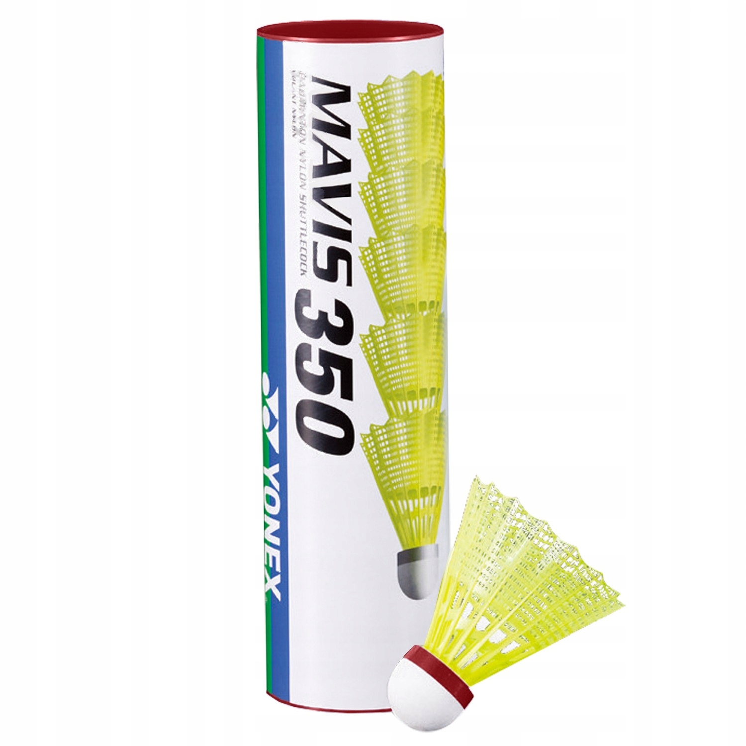 Lotki do badmintona Yonex Mavis 350 szybkie żółte 6szt.
