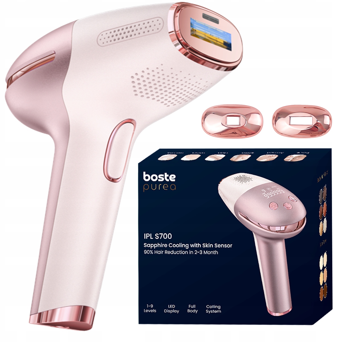 Boste Depilátor Ipl Trvalá Epilácia So Senzorom Pokožky Chladenie