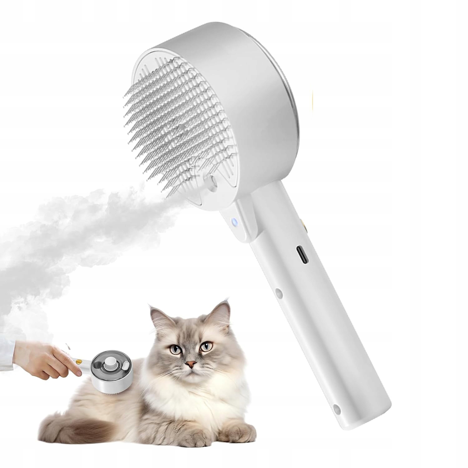 Levně Elektrický Parní Kartáč Pro Péči O Srst Pro Kočky Psa Zvířat