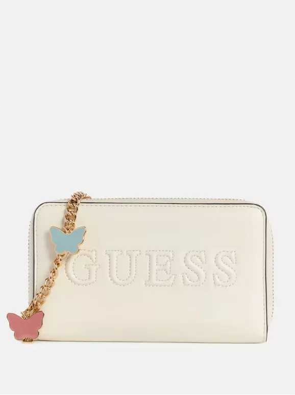 Guess dámská větší peněženka Lilly mléčná