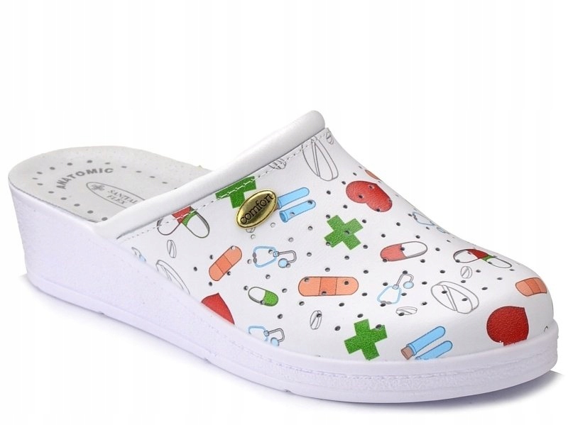 

Klapki 707 Damskie Medyczne Sanitarne Skórzane 42