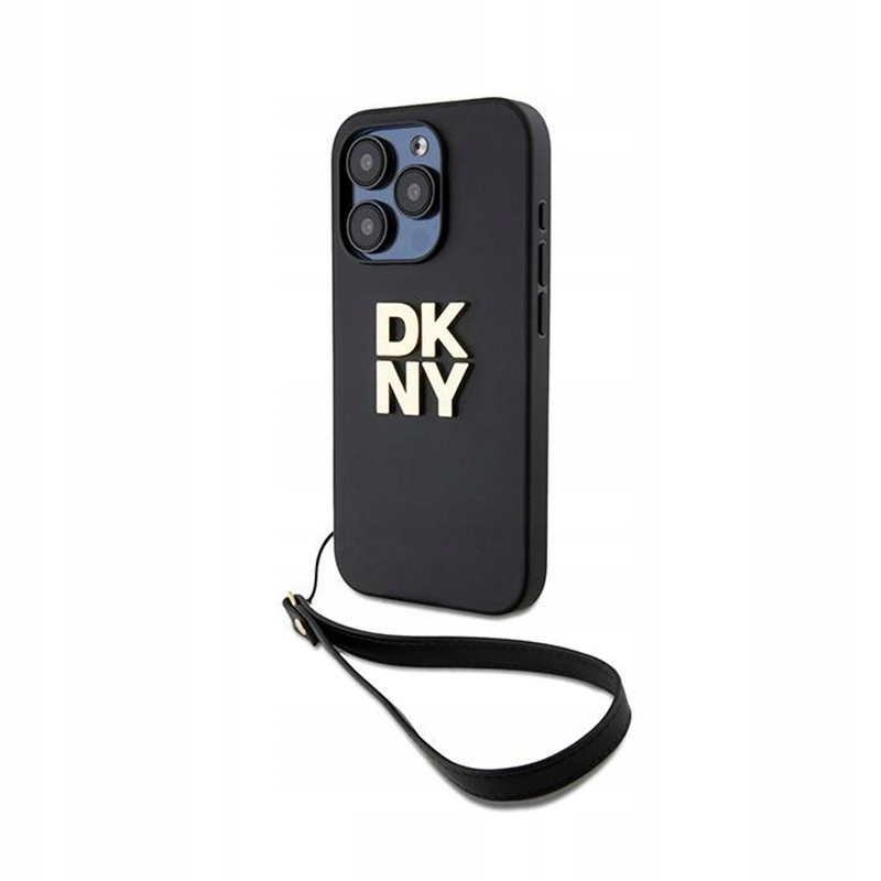Dkny Wrist Strap Stock Logo Pouzdro pro iPhone 15 Pro (černé)